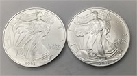 (2) 2003 Silver Eagles