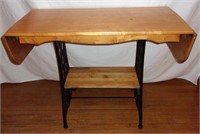 Cast iron base table.