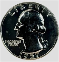 RARE GEM MINT 1957 US QUARTER DOLLAR KEY DATE COIN
