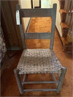 Cane weave seat on wooden chair