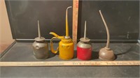 ASSORTED VINTAGE OIL CANS