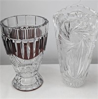 HEAVY CRYSTAL VASES