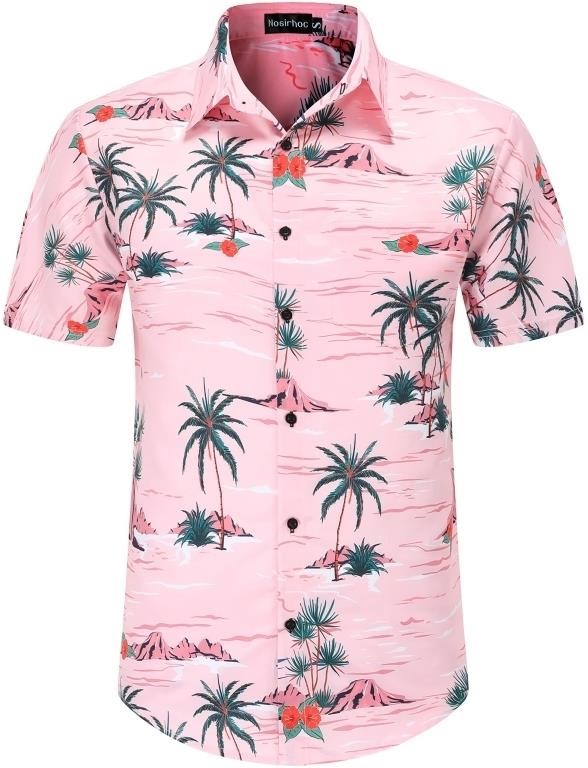 Hawaiian Shirt for Men Casual Button-Down Shirts B