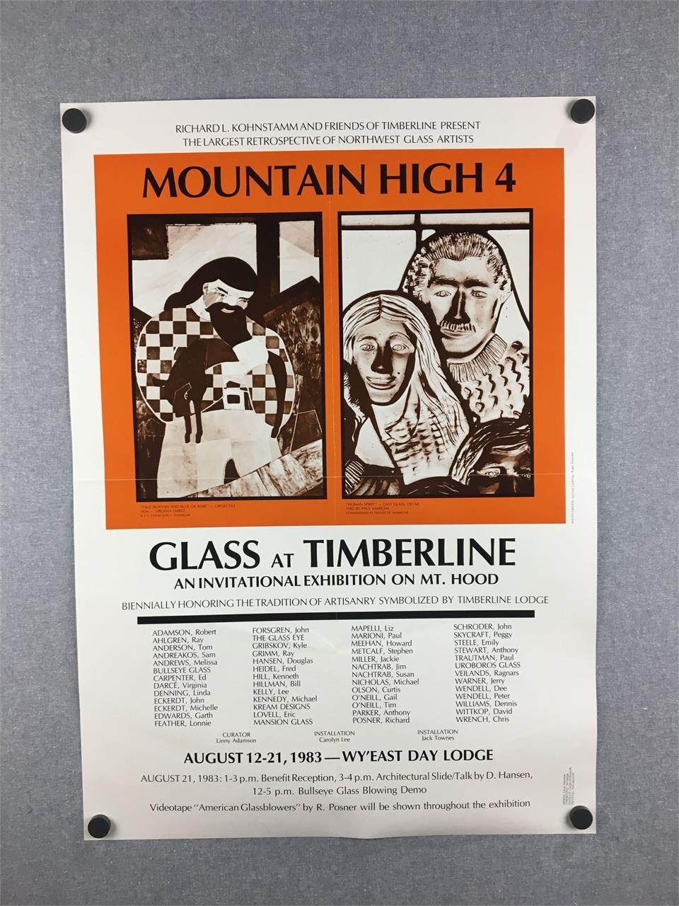 Vintage 1983 Mtn High Timberline Exhibition Poster