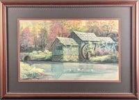 Framed Arnold Mcdowell River Mill Hidden Angel Art