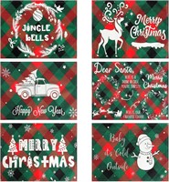 Christmas Placemats for Dining Table Set x3