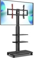 FITUEYES MOBILE FLOOR TV STAND WITH SWIVEL MOUNT