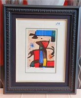 278 - JOAN MIRO' FRAMED ART W/ COA (J12)