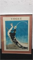 Vintage Vogue Framed Art Lithograph