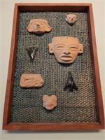Replica Pre-Columbian pottery pieces & Onyx arrowh