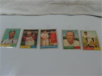 5 vintage Baseball Cards