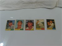 5 vintage Baseball Cards