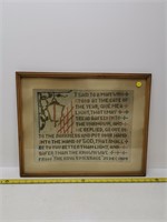 framed cross stitch