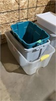 Xl and 2 other storage tubs, no lids
