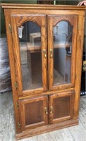 Wood storage cabinet