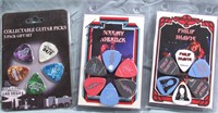 3 PACKS- SIGNED & COLLECTIBLE GUITAR PICKS