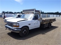 1996 Ford F350 12' S/A Flatbed Truck