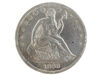 1863-S Seated Half Dollar