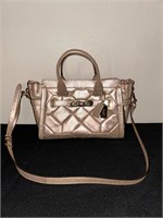 Coach Rose Gold Quilted Swagger Bag