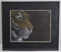 B.J. Thompson 'Tiger' Wax Colored Pencils Artwork