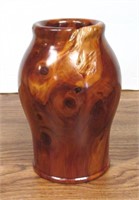 Signed Burlwood Vase