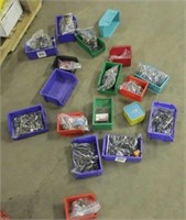 Assorted Nuts & Bolts w/Plastic Bins