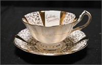Queen Anne Gold Lace TEA CUP & SAUCER CHINA