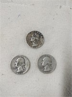 1944,1944 &1945 Silver Quarters