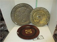 Circular Vintage Brass Hanging Wall Platter