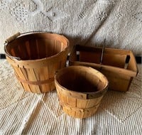 Assorted Wooden Baskets