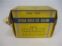 Cardboard Spoon River Ice Cream Box, Bushnell, IL