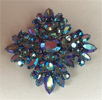 SHERMAN RHINESTONE BROOCH