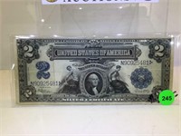 Rare! 1899 $2 Blanket Note Silver Certificate in