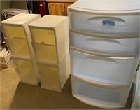 3 Plastic Storage Cabinets