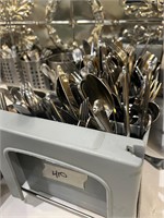 Dishrack of Assorted Cutlery