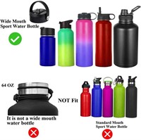 4 Piece Straw Lid for Hydro Flask Wide Mouth
