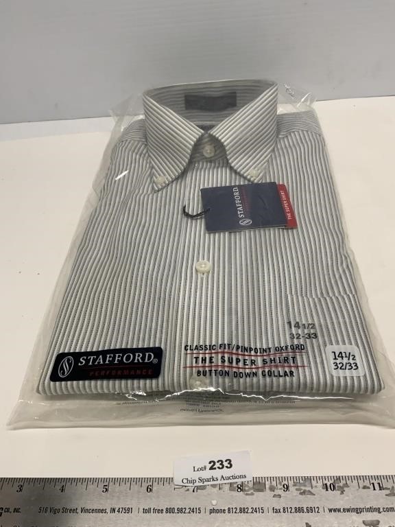 New Stafford Performance Men’s Dress Shirt Long