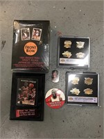 Basketball cards Michael Jordan plaque and more