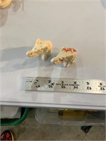 lot of two small antique elephants