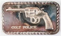 Coin Colt Police .999 Fine Silver Bar 1 Troy OZ