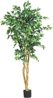 TE6033 Ficus Artificial Tree w/ Curved Trunk 5-Ft