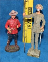 Vintage Wood Figures of a Canadian Mounty &