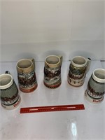 (5) Budweiser Mugs