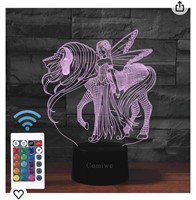 3d unicorn and fairy night light