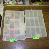 ASST. FISHING LURES & JIGS IN PLANO TACKLE BOX