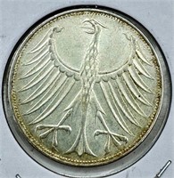 1972 Silver Germany 5 Mark Coin