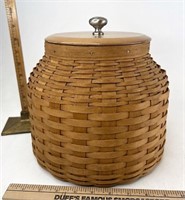 Longaberger Cookie jar with lidded Protector and