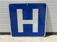 Metal sign- Hospital