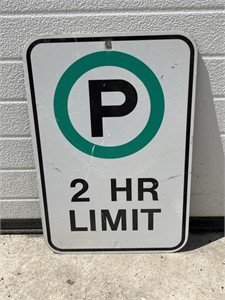 Metal sign- 2 Hr Parking