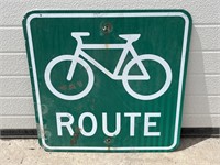 Metal sign- Bike Route